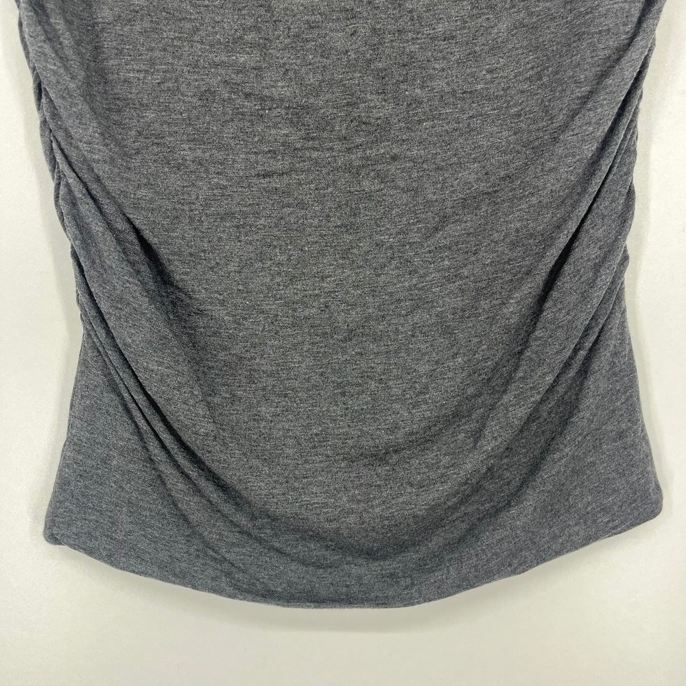 Athleta Women Heather Gray Ruched Side Stretch Skirt Small Tall - Picture 6 of 11